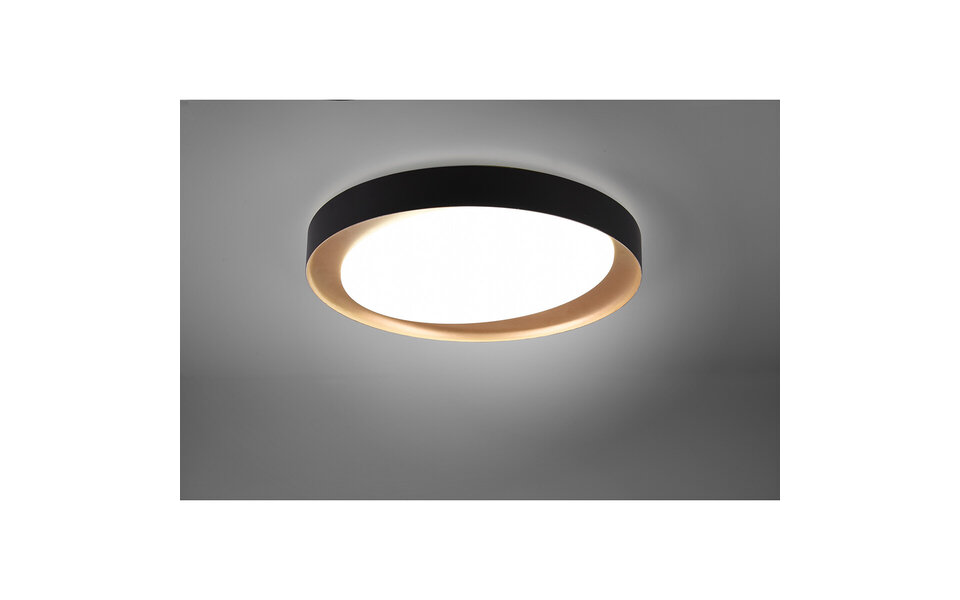 HLW LED LED Plafondlamp - Plafondverlichting - Trion Zati - 24W - Aanpasbare Kleur - Afstandsbediening - Dimbaar - Rond - Mat Zwart - Kunststof HLW LED LED Plafondlamp - Plafondverlichting - Trion Zati - 24W - Aanpasbare Kleur - Afstandsbediening - Dimbaar - Rond - Mat Zwart - Kunststof
