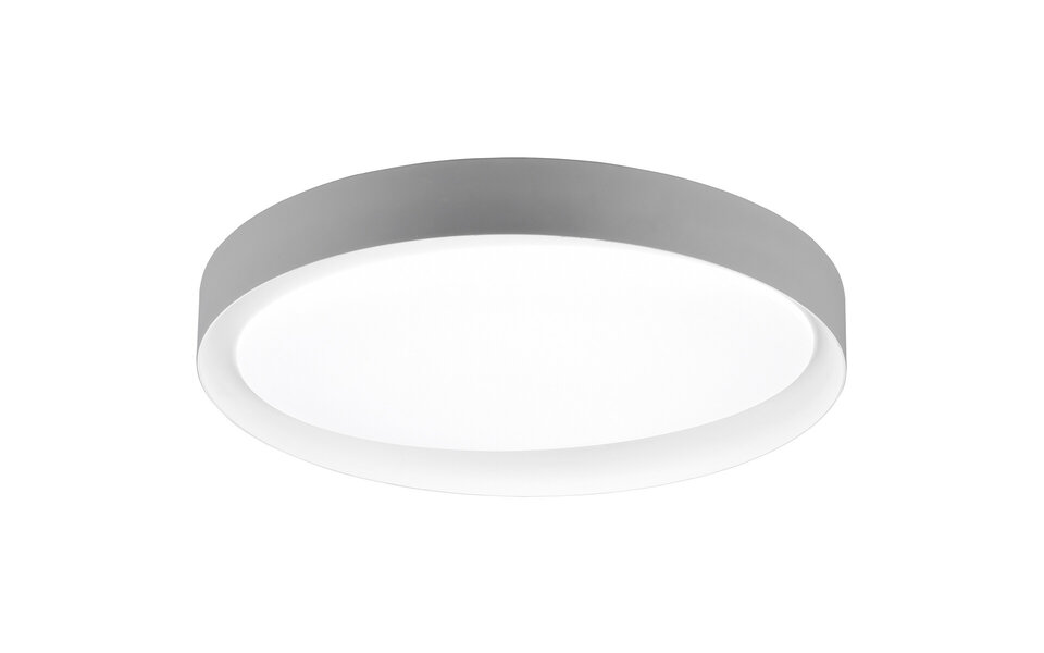 HLW LED LED Ceiling Lamp - Ceiling Lighting - Trion Zati - 24W - Adjustable Color - Remote Control - Dimmable - Round - Matte Gray - Plastic