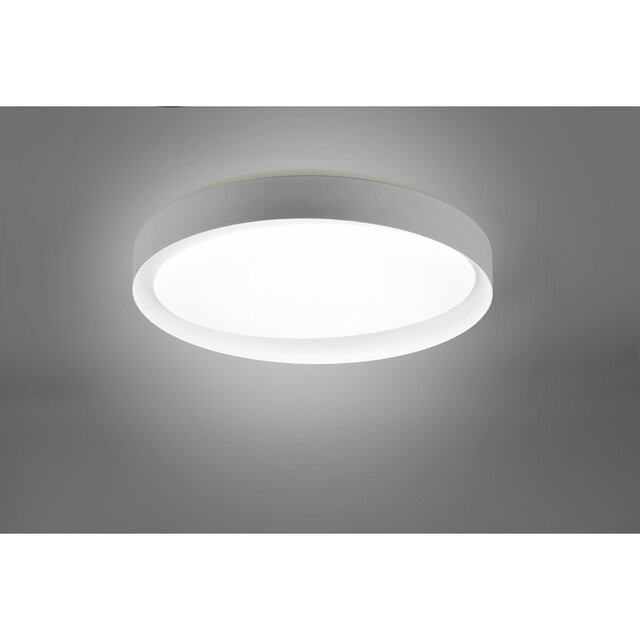 HLW LED LED Ceiling Lamp - Ceiling Lighting - Trion Zati - 24W - Adjustable Color - Remote Control - Dimmable - Round - Matte Gray - Plastic