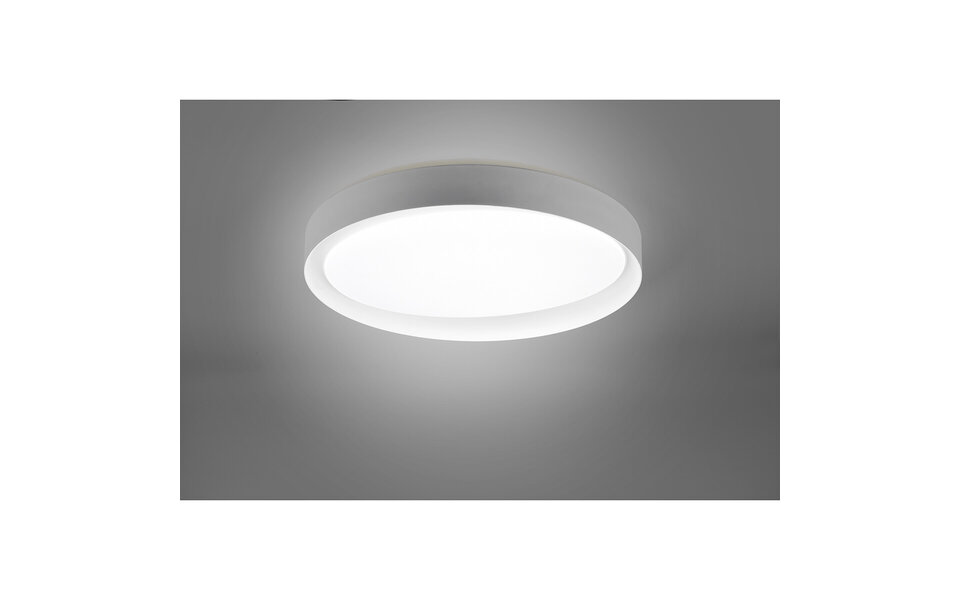 HLW LED LED Ceiling Lamp - Ceiling Lighting - Trion Zati - 24W - Adjustable Color - Remote Control - Dimmable - Round - Matte Gray - Plastic