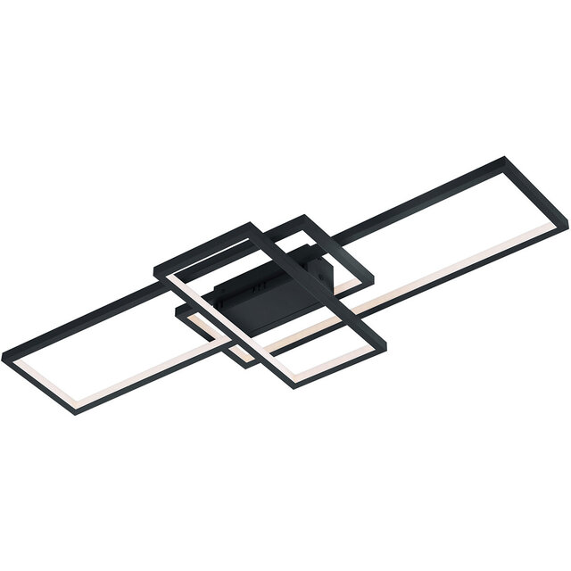 LED Plafondlamp WiZ Trion Tiagi 3000lm RGBW Mat Antraciet Verlichting per ruimte