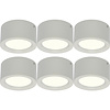 6x LED opbouwspot 10W 700lm 4200K Ø140mm 6x LED opbouwspot 10W 700lm 4200K Ø140mm