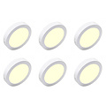 LED Downlight 6 Pack - Opbouw - Rond 18W - Warm Wit 3000K - Mat Wit Aluminium - Ø225mm LED Downlight 6 Pack - Opbouw - Rond 18W - Warm Wit 3000K - Mat Wit Aluminium - Ø225mm