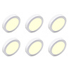 LED Opbouwspot 6-pack Ø225mm 18W 1850lm 3000K Warmwit Binnenverlichting