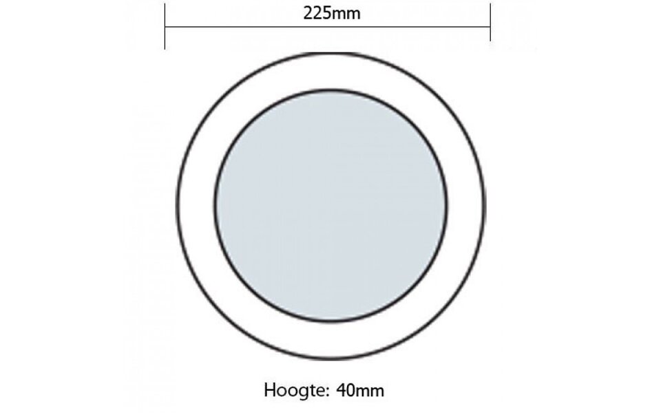 HLW LED LED Downlight 6 Pack - Surface Mounted - Round 18W - Warm White 3000K - Matte White Aluminum - Ø225mm