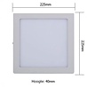 HLW LED LED Downlight 6-pack - Surface Mounted Square 18W - Natural White 4200K - Matte White Aluminum - 225mm