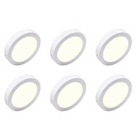 LED Downlight Surface Mounted 6-pack Ø225mm 18W 1850lm 4200K