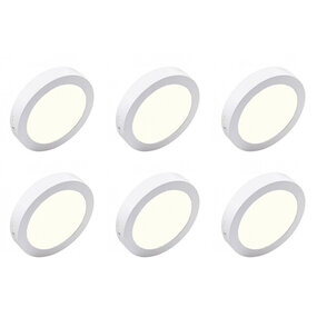 LED Downlight Opbouw 6-pack Ø225mm 18W 1850lm 4200K LED Downlight Opbouw 6-pack Ø225mm 18W 1850lm 4200K
