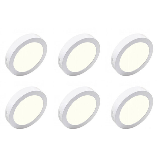 LED Downlight Opbouw 6-pack Ø225mm 18W 1850lm 4200K Binnenverlichting