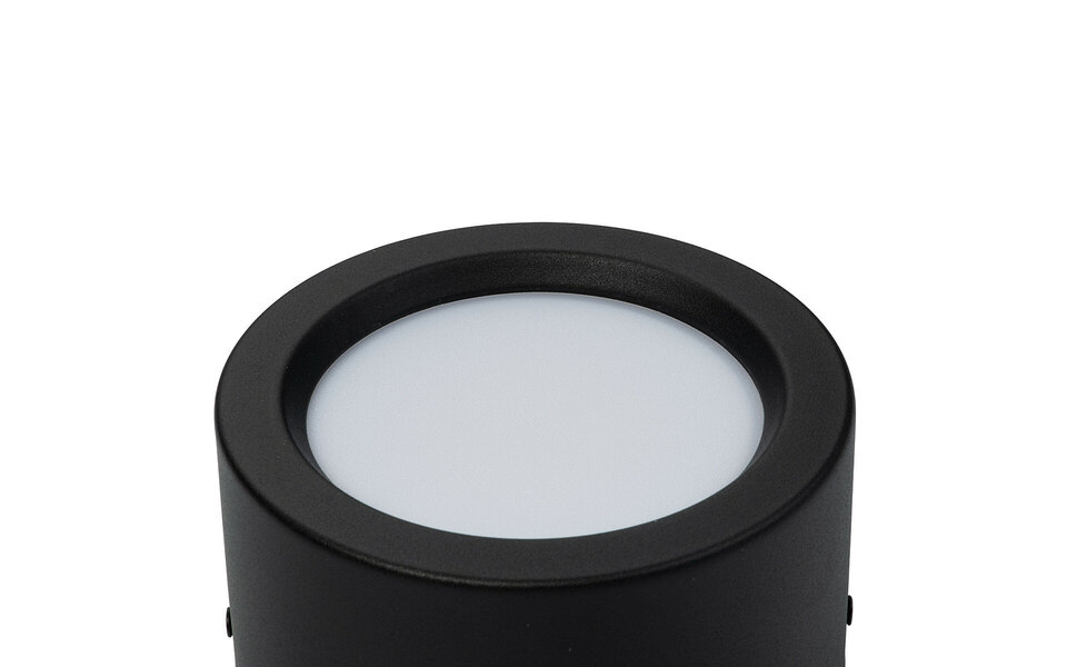 HLW LED LED Downlight 6 Pack - Opbouw Rond Hoog 10W - Natuurlijk Wit 4200K - Mat Zwart Aluminium - Ø140mm