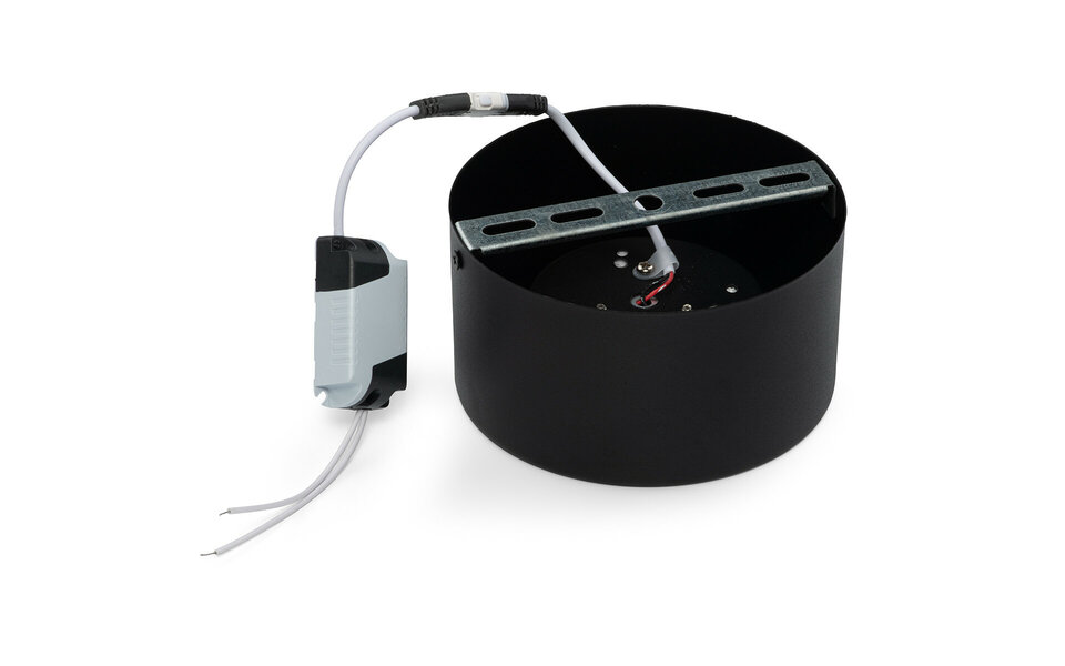 HLW LED LED Downlight 6 Pack - Opbouw Rond Hoog 10W - Natuurlijk Wit 4200K - Mat Zwart Aluminium - Ø140mm