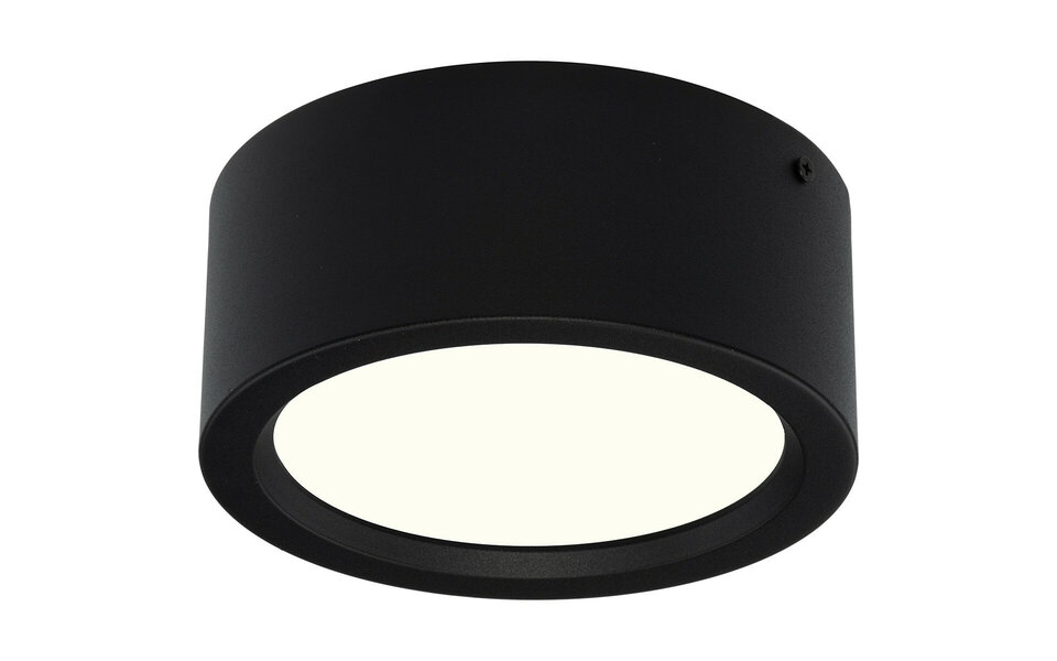 HLW LED LED Downlight 6 Pack - Opbouw Rond Hoog 15W - Natuurlijk Wit 4200K - Mat Zwart Aluminium - Ø180mm