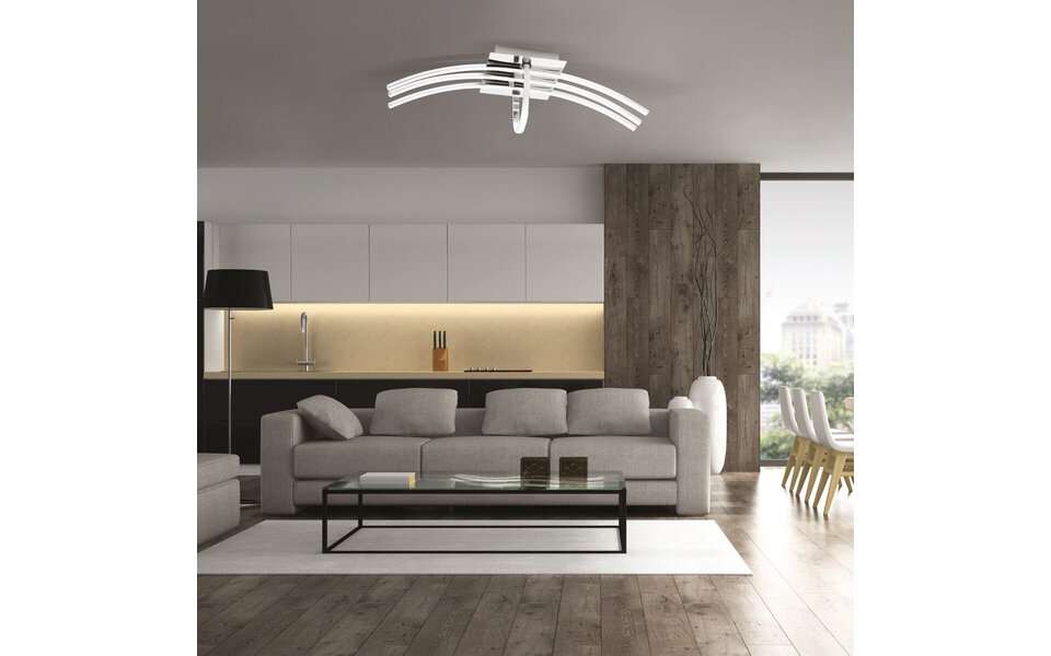 HLW LED LED Plafondlamp - Plafondverlichting - Ovina - 30W - Natuurlijk Wit 4000K - Mat Chroom - Aluminium HLW LED LED Plafondlamp - Plafondverlichting - Ovina - 30W - Natuurlijk Wit 4000K - Mat Chroom - Aluminium