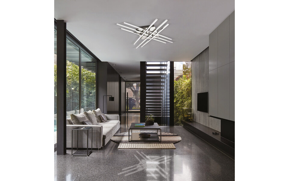 HLW LED LED Ceiling Light - Ceiling Lighting - Glomin - 45W - Natural White 4000K - Matte Chrome - Aluminum