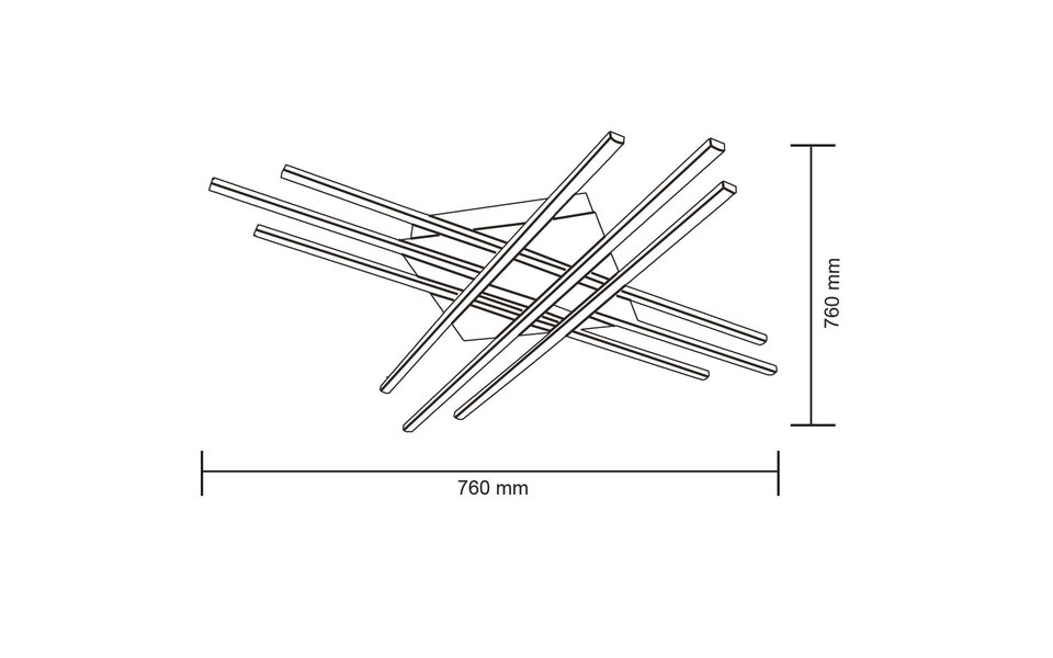 HLW LED LED Ceiling Light - Ceiling Lighting - Glomin - 45W - Natural White 4000K - Matte Chrome - Aluminum