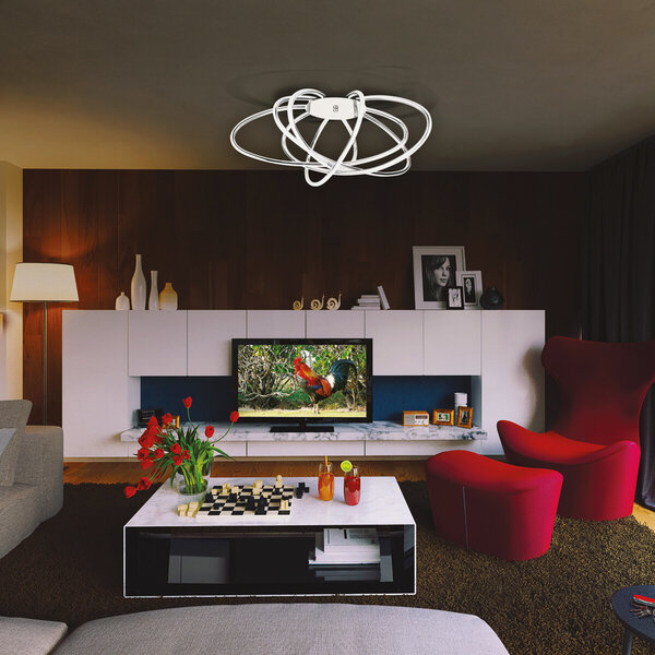 HLW LED LED Plafondlamp - Plafondverlichting - Glama - 100W - Natuurlijk Wit 4000K - Mat Chroom - Aluminium HLW LED LED Plafondlamp - Plafondverlichting - Glama - 100W - Natuurlijk Wit 4000K - Mat Chroom - Aluminium