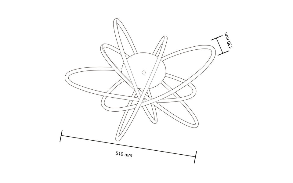HLW LED LED Ceiling Light - Ceiling Lighting - Glama - 100W - Natural White 4000K - Matte Chrome - Aluminum