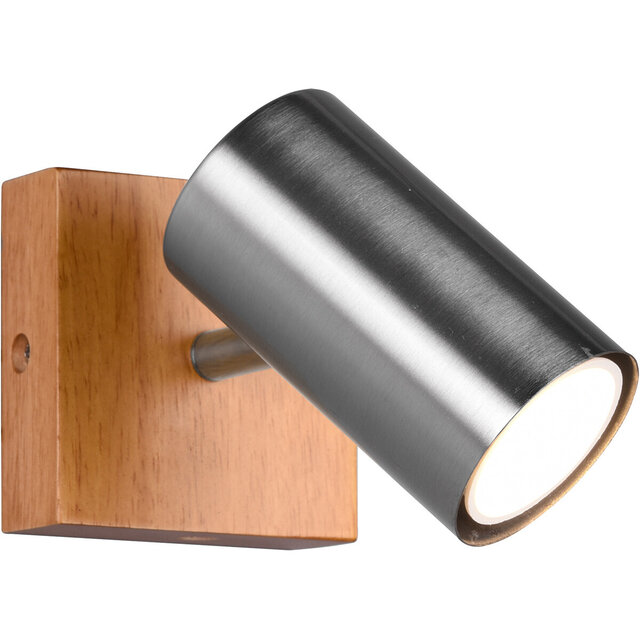 mat nikkel LED plafondspot met GU10 fitting en 15W vermogen in ronde vorm mat nikkel LED plafondspot met GU10 fitting en 15W vermogen in ronde vorm