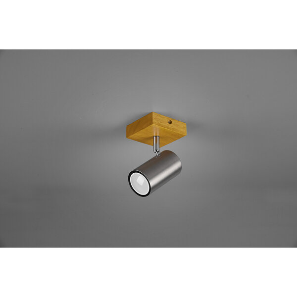 HLW LED LED Plafondspot - Trion Milona - GU10 Fitting - 1-lichts - Rond - Mat Nikkel - Aluminium