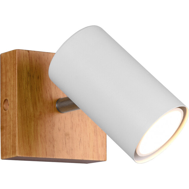 witte ronde LED plafondspot met GU10 fitting en 1 lichtpunt tot 15W vermogen