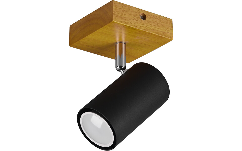 HLW LED LED Plafondspot - Trion Milona - GU10 Fitting - 1-lichts - Rond - Mat Zwart - Aluminium