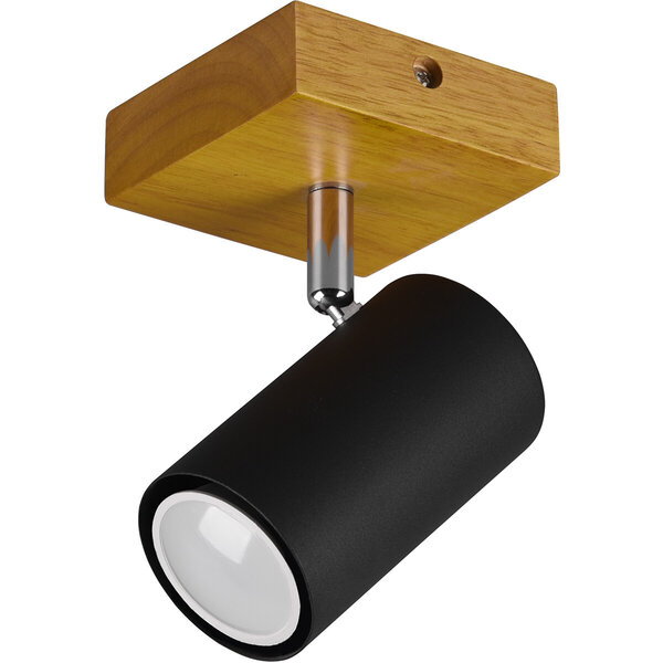 HLW LED LED Plafondspot - Trion Milona - GU10 Fitting - 1-lichts - Rond - Mat Zwart - Aluminium HLW LED LED Plafondspot - Trion Milona - GU10 Fitting - 1-lichts - Rond - Mat Zwart - Aluminium