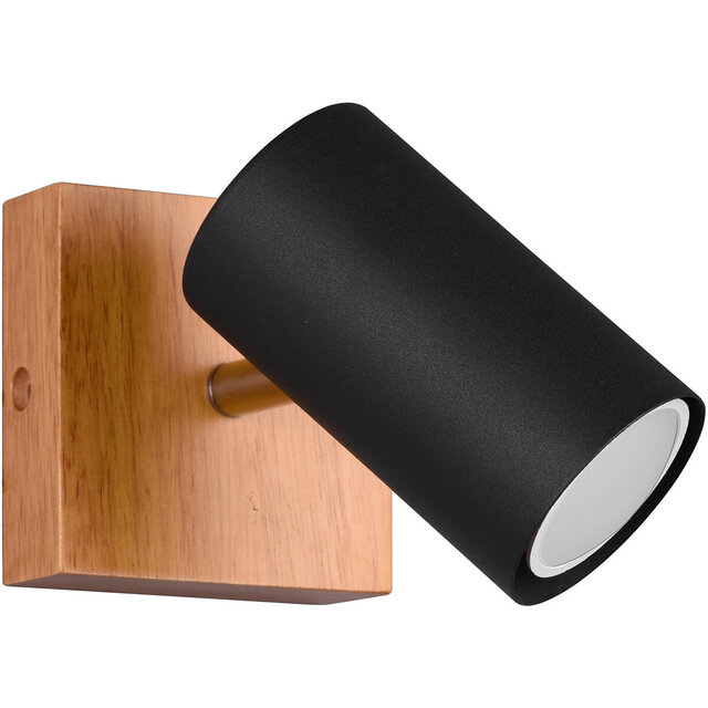 HLW LED LED Plafondspot - Trion Milona - GU10 Fitting - 1-lichts - Rond - Mat Zwart - Aluminium