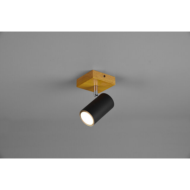 HLW LED LED Ceiling Spotlight - Trion Milona - GU10 Fitting - 1-light - Round - Matte Black - Aluminum HLW LED LED Ceiling Spotlight - Trion Milona - GU10 Fitting - 1-light - Round - Matte Black - Aluminum