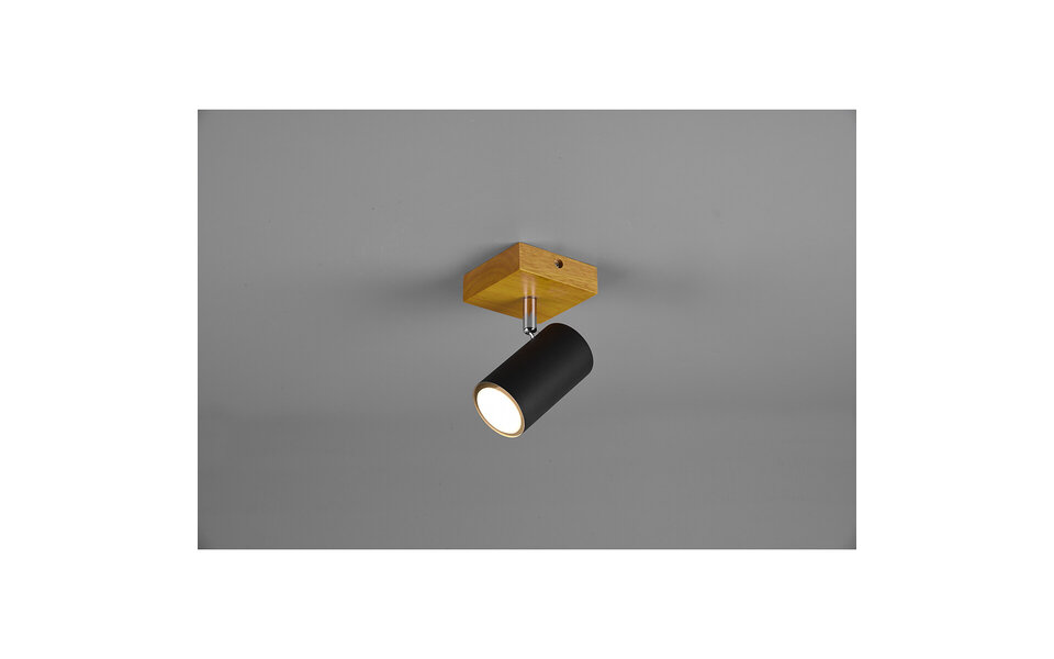 HLW LED LED Ceiling Spotlight - Trion Milona - GU10 Fitting - 1-light - Round - Matte Black - Aluminum HLW LED LED Ceiling Spotlight - Trion Milona - GU10 Fitting - 1-light - Round - Matte Black - Aluminum