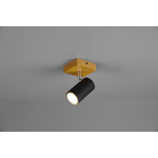 HLW LED LED Plafondspot - Trion Milona - GU10 Fitting - 1-lichts - Rond - Mat Zwart - Aluminium HLW LED LED Plafondspot - Trion Milona - GU10 Fitting - 1-lichts - Rond - Mat Zwart - Aluminium