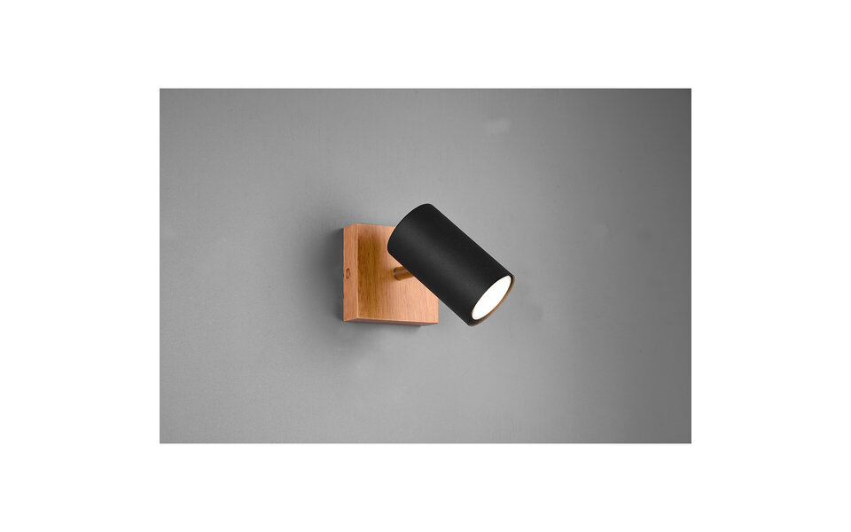 HLW LED LED Plafondspot - Trion Milona - GU10 Fitting - 1-lichts - Rond - Mat Zwart - Aluminium