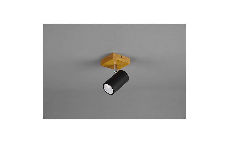 HLW LED LED Ceiling Spotlight - Trion Milona - GU10 Fitting - 1-light - Round - Matte Black - Aluminum HLW LED LED Ceiling Spotlight - Trion Milona - GU10 Fitting - 1-light - Round - Matte Black - Aluminum