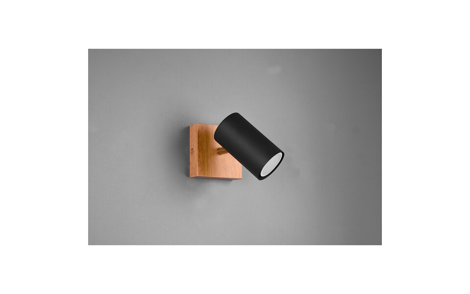 HLW LED LED Plafondspot - Trion Milona - GU10 Fitting - 1-lichts - Rond - Mat Zwart - Aluminium