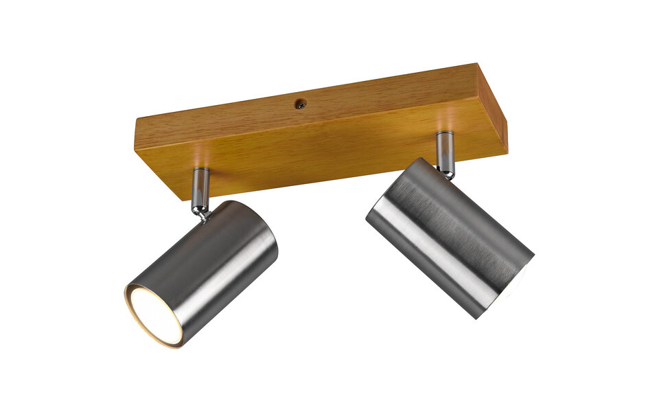 HLW LED LED Plafondspot - Trion Milona - GU10 Fitting - 2-lichts - Rond - Mat Nikkel - Aluminium