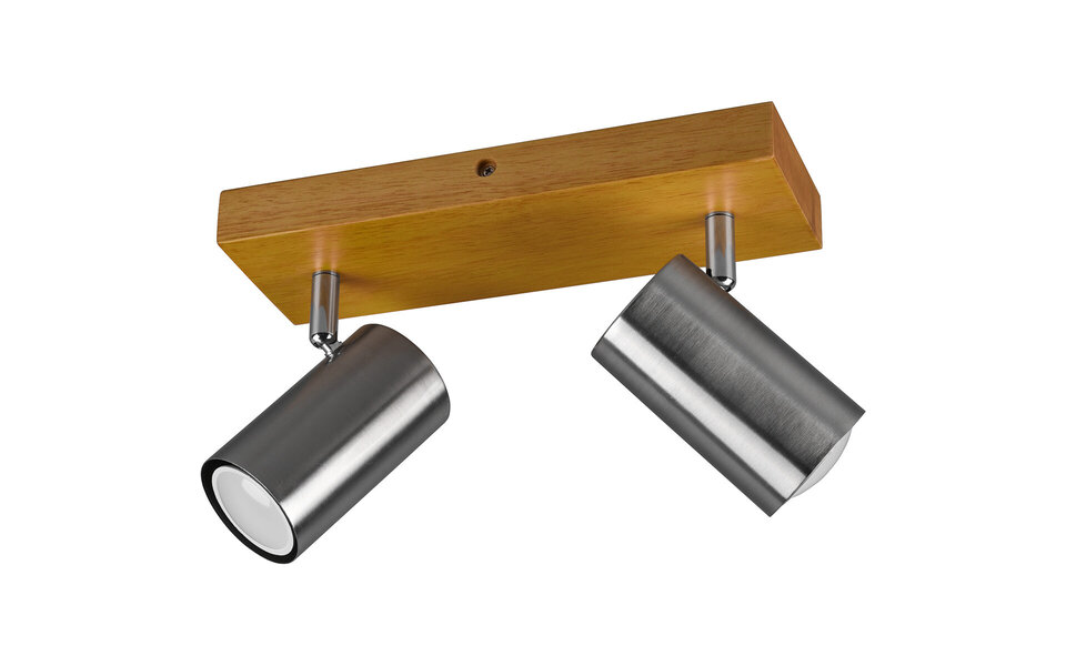 HLW LED LED Ceiling Spotlight - Trion Milona - GU10 Fitting - 2-light - Round - Matte Nickel - Aluminum