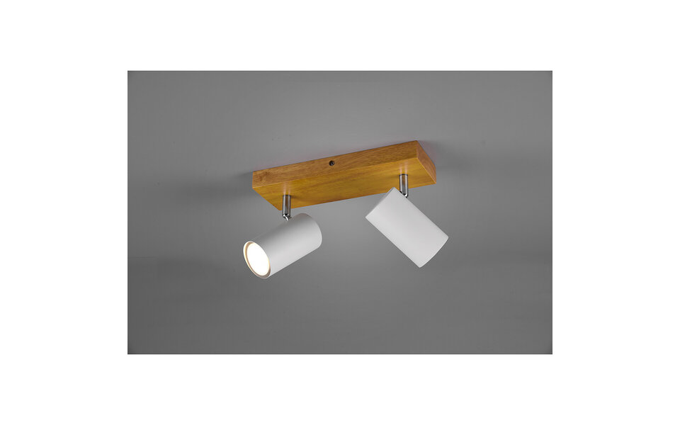 HLW LED LED Ceiling Spotlight - Trion Milona - GU10 Fitting - 2-light - Round - Matte White - Aluminum HLW LED LED Ceiling Spotlight - Trion Milona - GU10 Fitting - 2-light - Round - Matte White - Aluminum