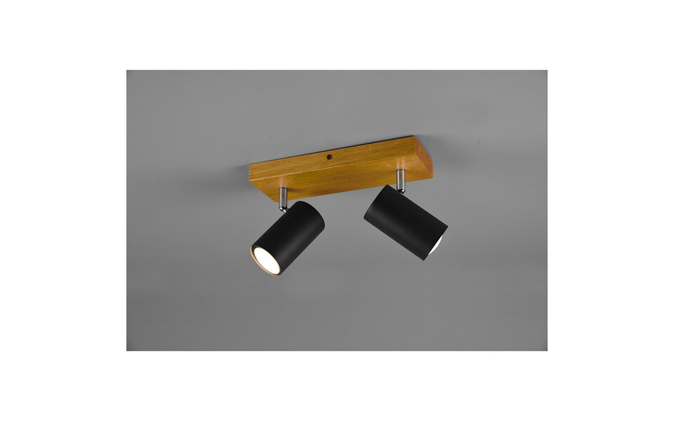 HLW LED LED Plafondspot - Trion Milona - GU10 Fitting - 2-lichts - Rond - Mat Zwart - Aluminium HLW LED LED Plafondspot - Trion Milona - GU10 Fitting - 2-lichts - Rond - Mat Zwart - Aluminium