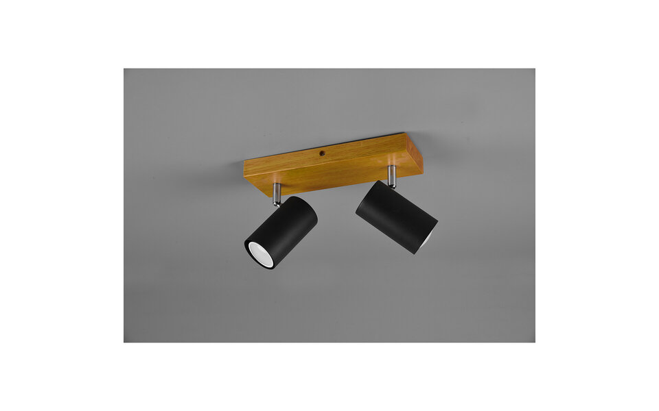 HLW LED LED Plafondspot - Trion Milona - GU10 Fitting - 2-lichts - Rond - Mat Zwart - Aluminium HLW LED LED Plafondspot - Trion Milona - GU10 Fitting - 2-lichts - Rond - Mat Zwart - Aluminium