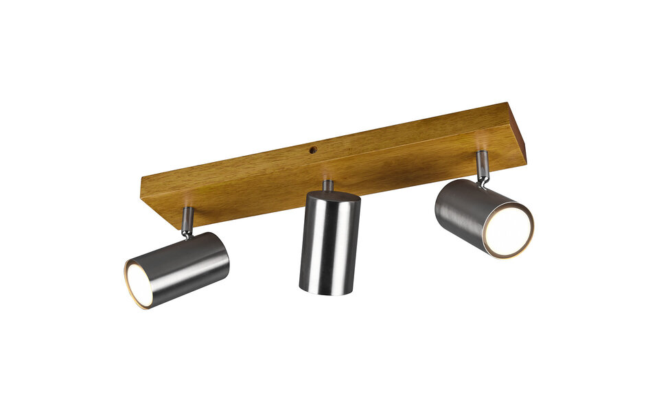 HLW LED LED Plafondspot - Trion Milona - GU10 Fitting - 3-lichts - Rond - Mat Nikkel - Aluminium HLW LED LED Plafondspot - Trion Milona - GU10 Fitting - 3-lichts - Rond - Mat Nikkel - Aluminium