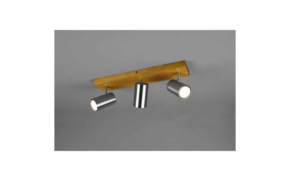 HLW LED LED Plafondspot - Trion Milona - GU10 Fitting - 3-lichts - Rond - Mat Nikkel - Aluminium HLW LED LED Plafondspot - Trion Milona - GU10 Fitting - 3-lichts - Rond - Mat Nikkel - Aluminium