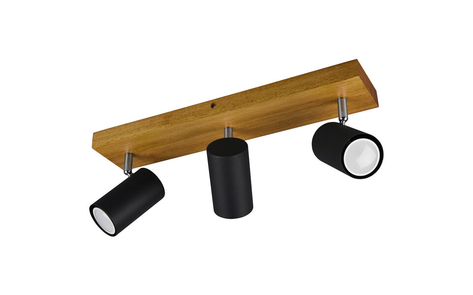 HLW LED LED Ceiling Spotlight - Trion Milona - GU10 Fitting - 3-light - Round - Matte Black - Aluminum HLW LED LED Ceiling Spotlight - Trion Milona - GU10 Fitting - 3-light - Round - Matte Black - Aluminum