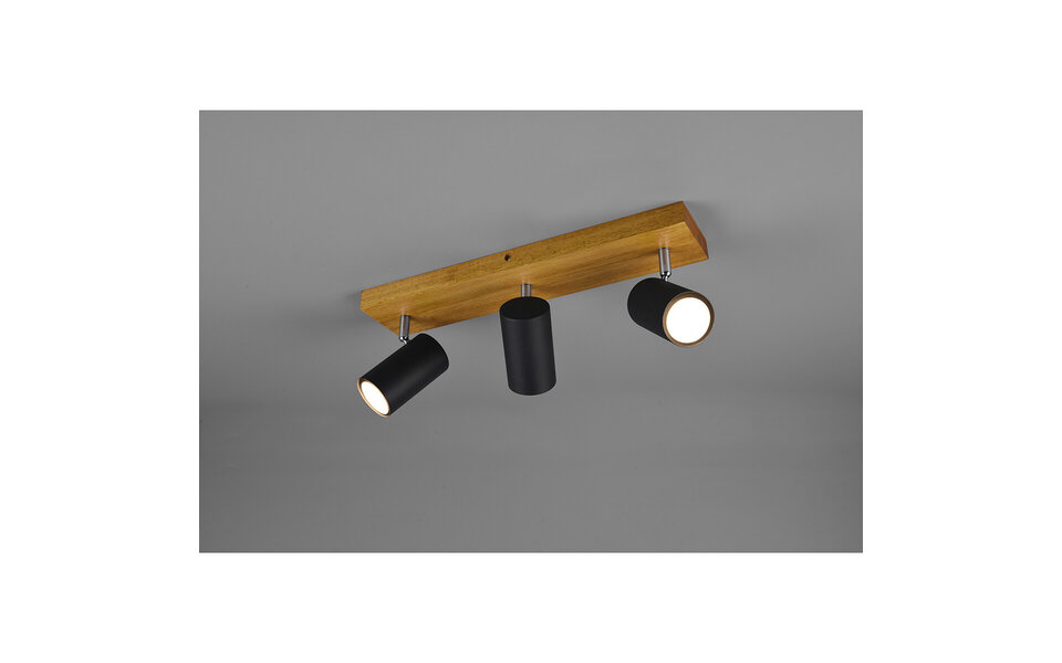 HLW LED LED Ceiling Spotlight - Trion Milona - GU10 Fitting - 3-light - Round - Matte Black - Aluminum HLW LED LED Ceiling Spotlight - Trion Milona - GU10 Fitting - 3-light - Round - Matte Black - Aluminum