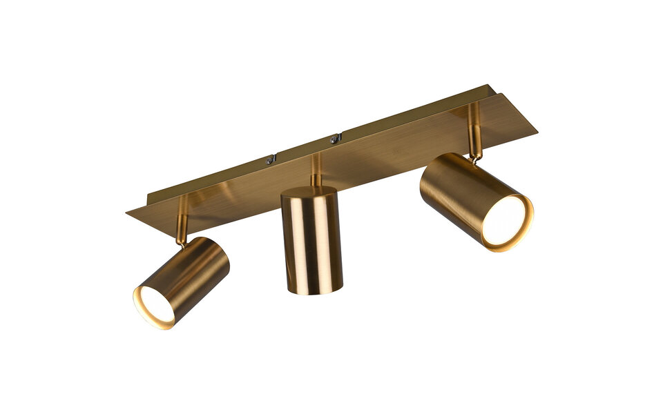 HLW LED LED Plafondspot - Trion Monla - GU10 Fitting - 3-lichts - Rond - Antiek Koper - Aluminium