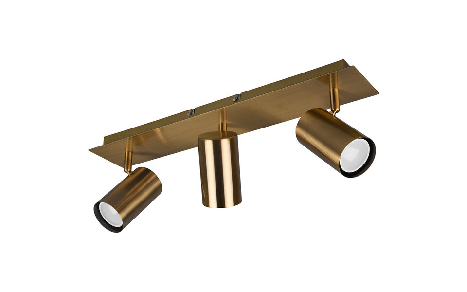 HLW LED LED Plafondspot - Trion Monla - GU10 Fitting - 3-lichts - Rond - Antiek Koper - Aluminium