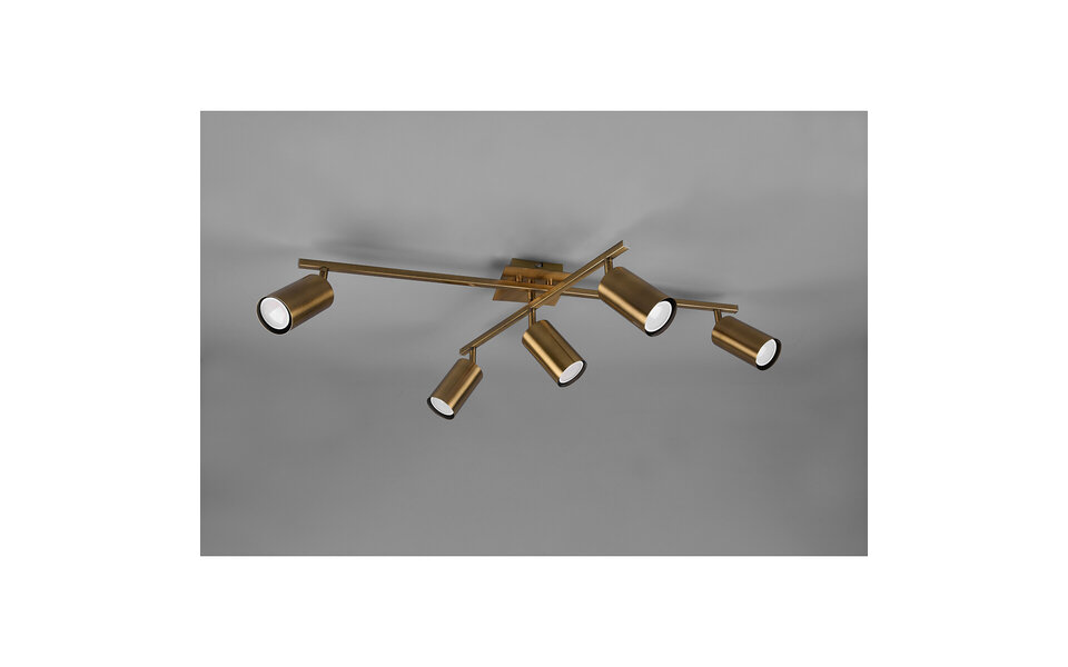 HLW LED LED Ceiling Spotlight - Trion Monla - GU10 Fitting - 6 Lights - Round - Antique Copper - Aluminum HLW LED LED Ceiling Spotlight - Trion Monla - GU10 Fitting - 6 Lights - Round - Antique Copper - Aluminum