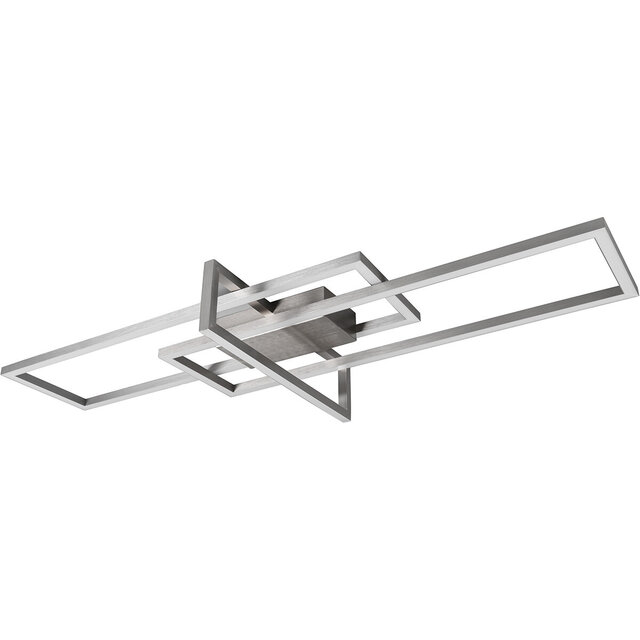 ronde LED plafondlamp mat nikkel 34W warm wit licht 3000K 3900 lumen modern design ronde LED plafondlamp mat nikkel 34W warm wit licht 3000K 3900 lumen modern design