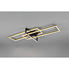 HLW LED LED Ceiling Lamp - Ceiling Lighting - Trion Salana - 34W - Warm White 3000K - Dimmable - Rectangle - Matte Black/Gold - Aluminum