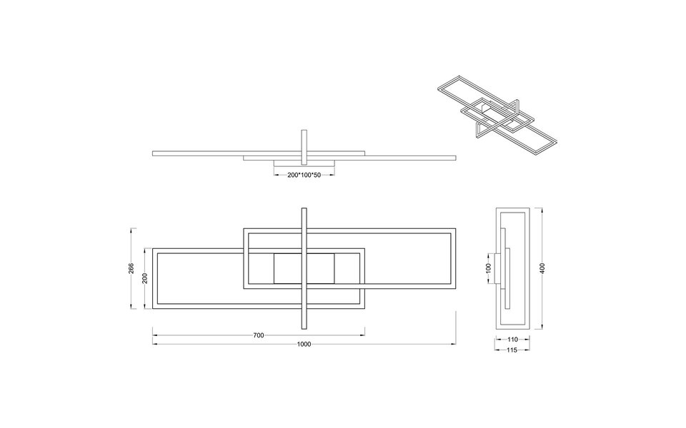 HLW LED LED Plafondlamp - Plafondverlichting - Trion Salana - 34W - Warm Wit 3000K - Dimbaar - Rechthoek - Mat Zwart/Goud - Aluminium HLW LED LED Plafondlamp - Plafondverlichting - Trion Salana - 34W - Warm Wit 3000K - Dimbaar - Rechthoek - Mat Zwart/Goud - Aluminium