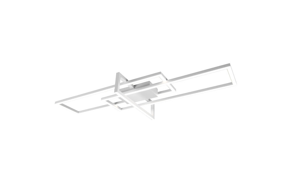 HLW LED LED Ceiling Light - Ceiling Lighting - Trion Salana - 34W - Natural White 4000K - Dimmable - Rectangle - Matte White - Aluminum