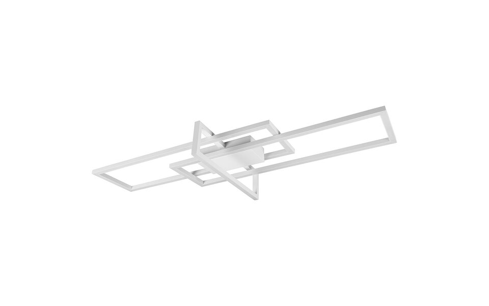 HLW LED LED Ceiling Light - Ceiling Lighting - Trion Salana - 34W - Natural White 4000K - Dimmable - Rectangle - Matte White - Aluminum